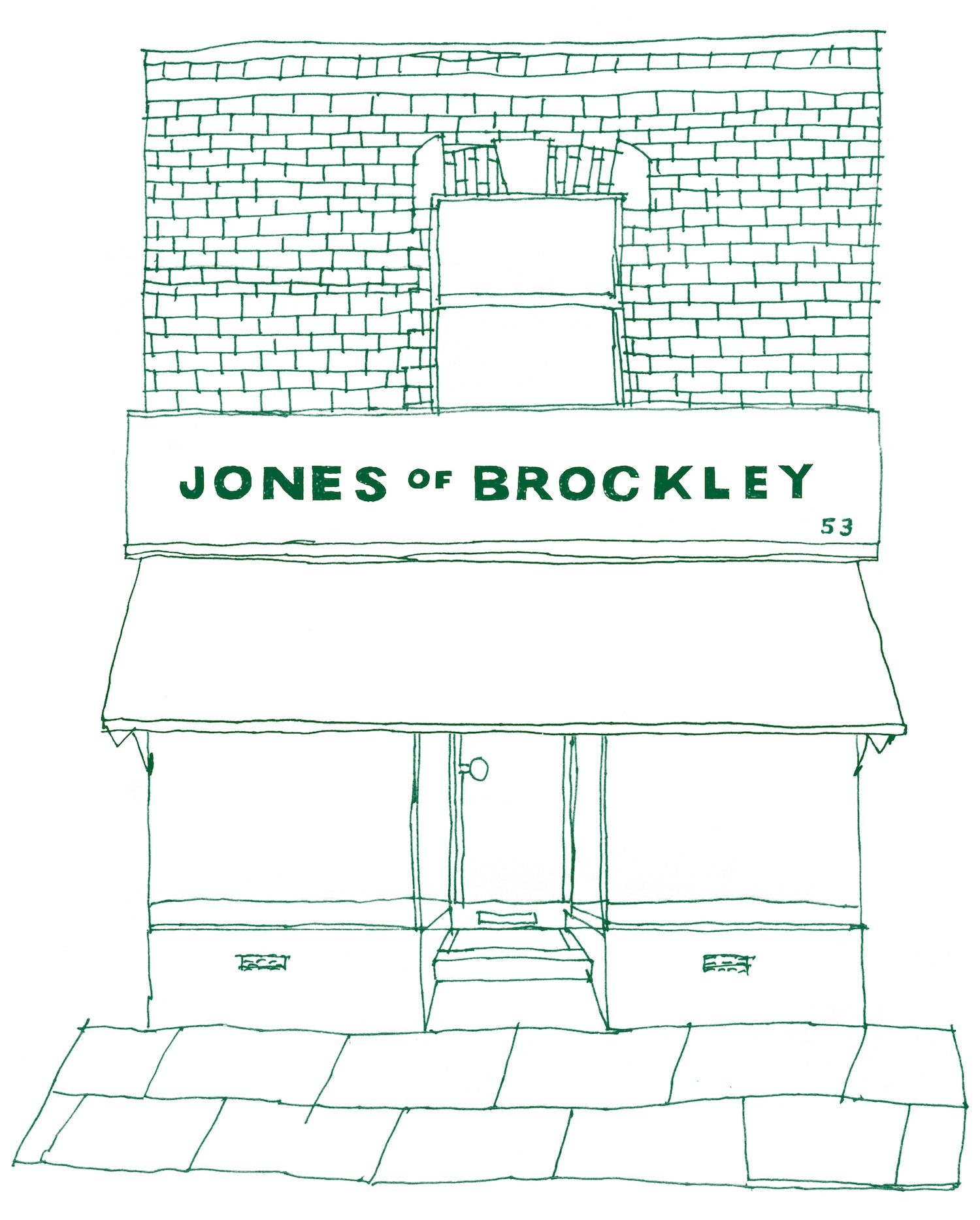 An illustration of the East Dulwich shopfront